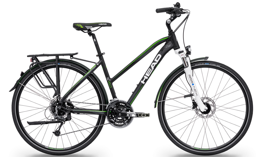 Фотография Велосипед Head Revelo II women 28" (2020) 2020 Черно-зеленый